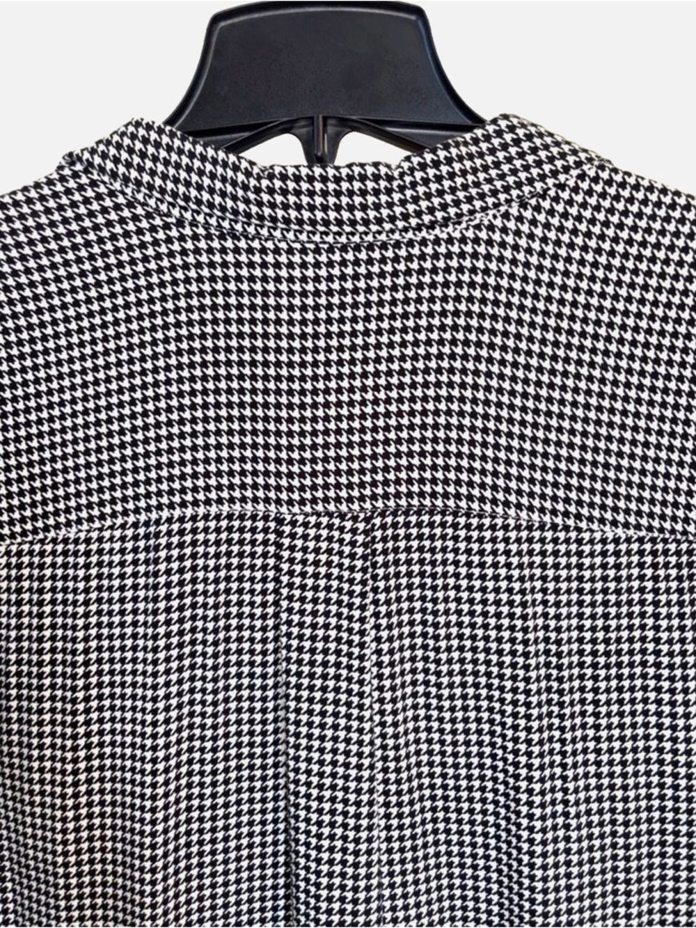 J Jill Large Black White Houndstooth Tunic Blouse Hidden Button Front - Picture 9 of 12
